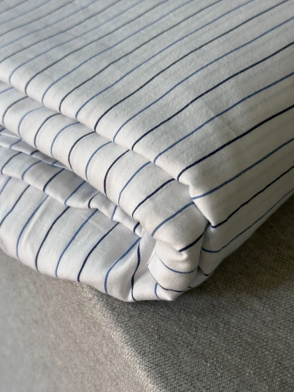 Restoration Hardware Italian Cotton Pinstripe King Duvet Cover